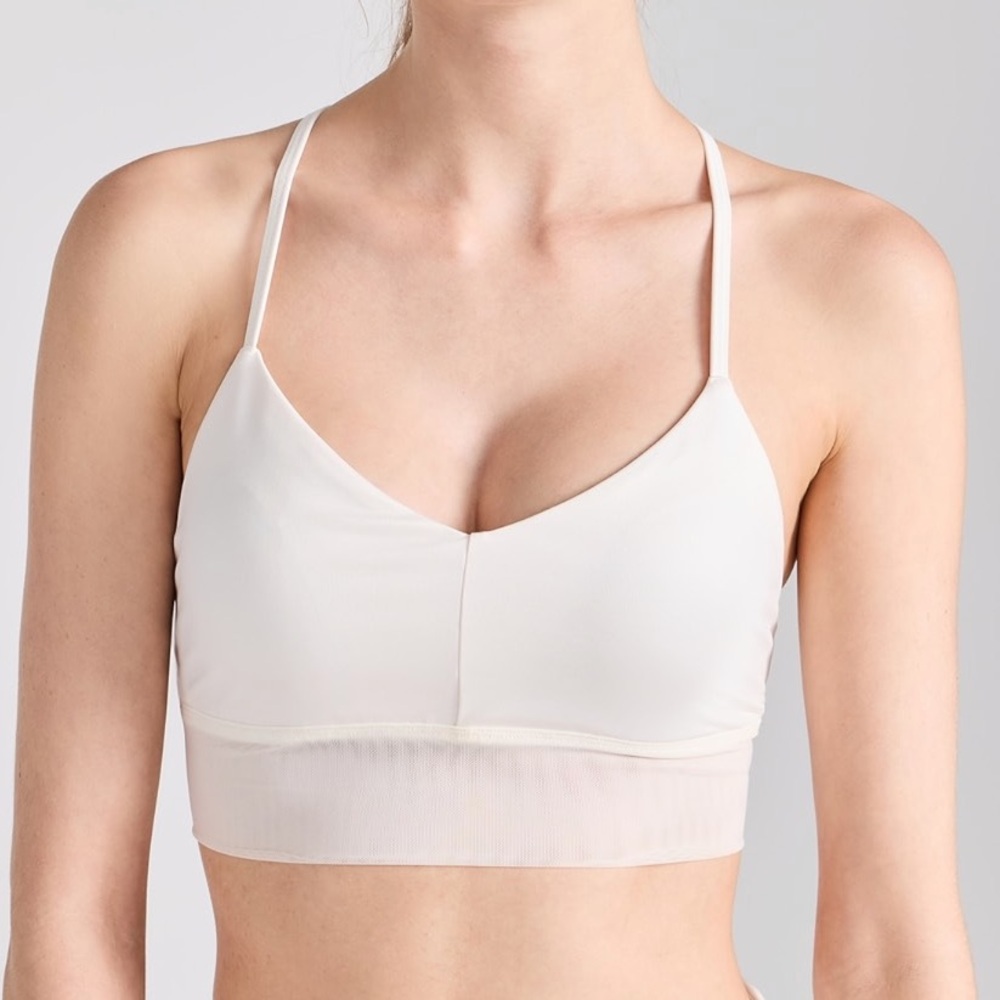 Alo Yoga White Lavish Bra